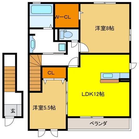 エクセルサワダＡの物件間取画像